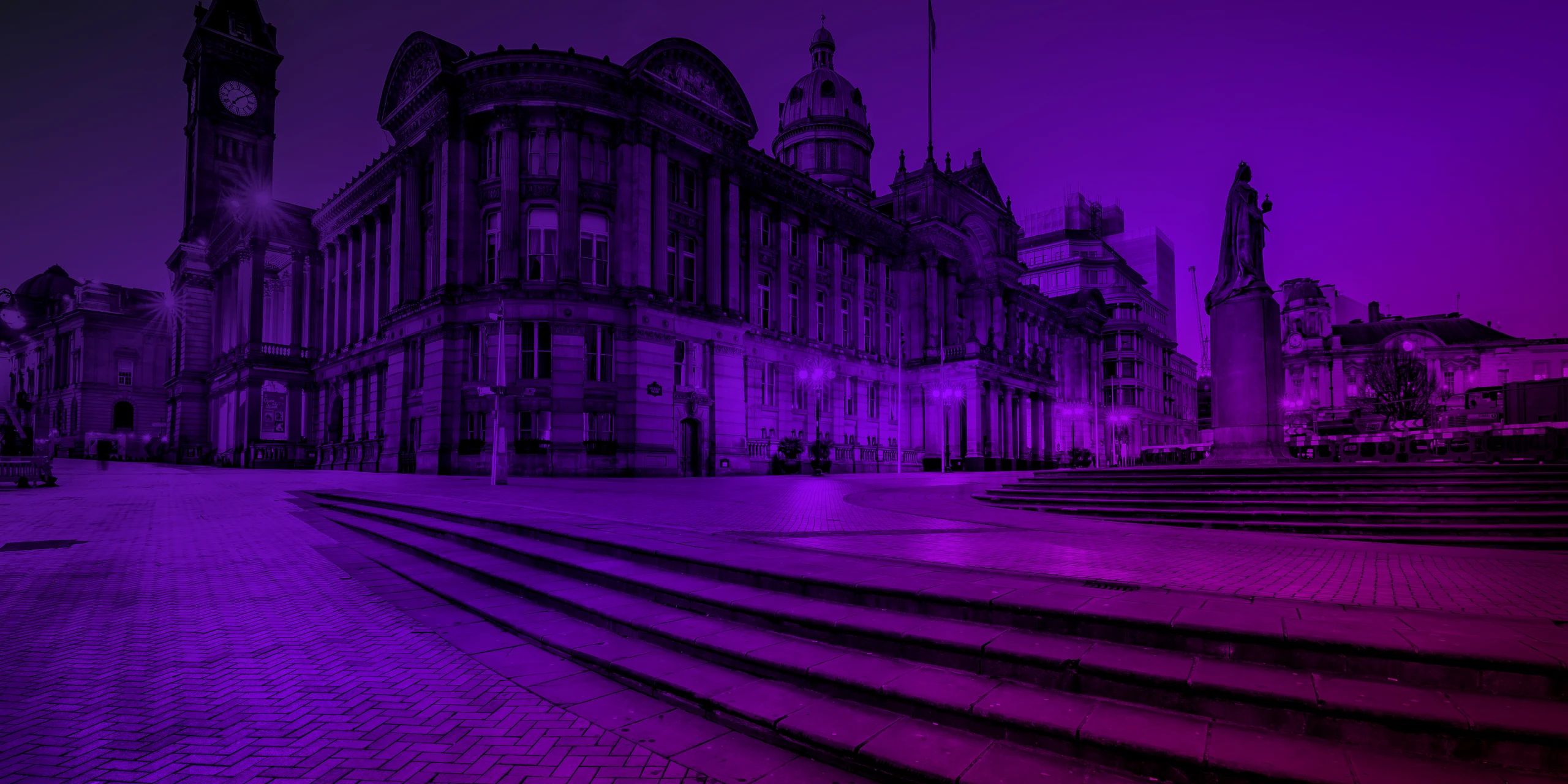The Council House and Victoria Square, Birmingham, at dusk