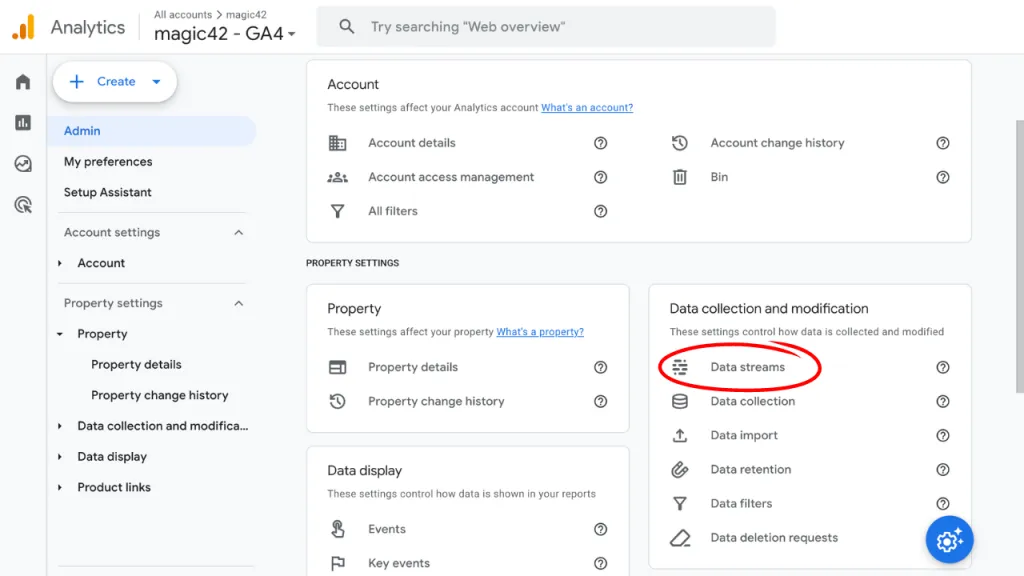 Google Analytics 4 (GA4) showing step 1 of identifying traffic to your eCommerce website (data sources)