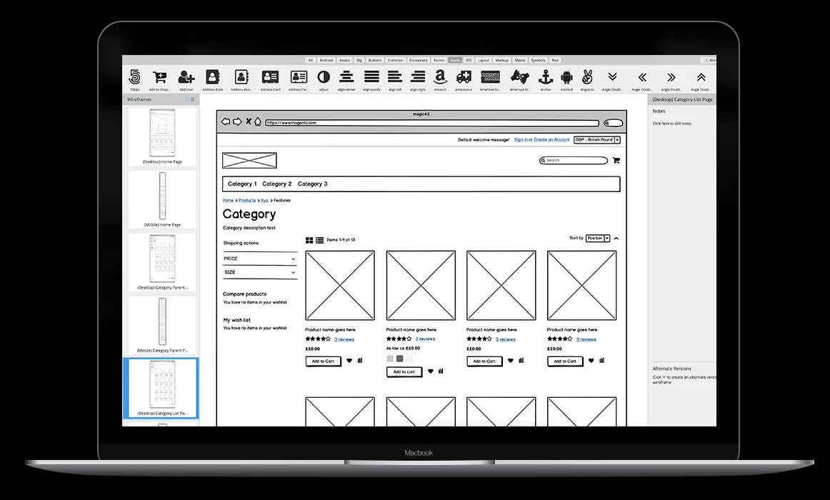 Balsamiq wireframe software