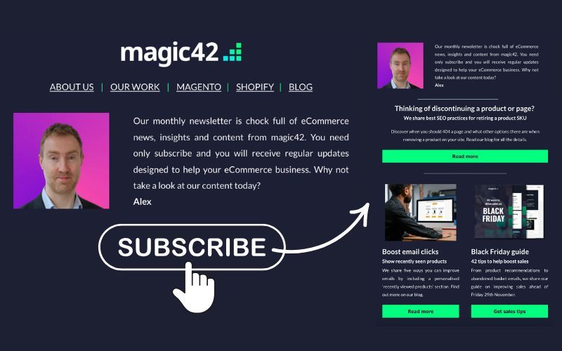 magic42 newsletter for eCommerce news and advice