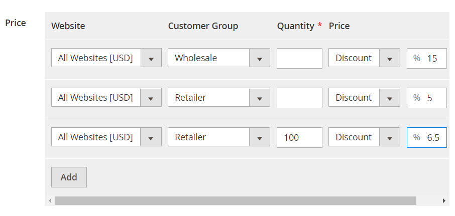 Advanced Pricing Customer Groups