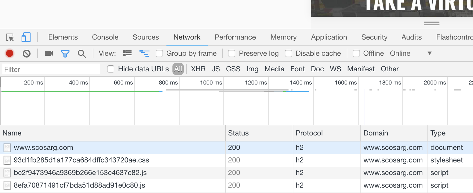 http/2 Example - network