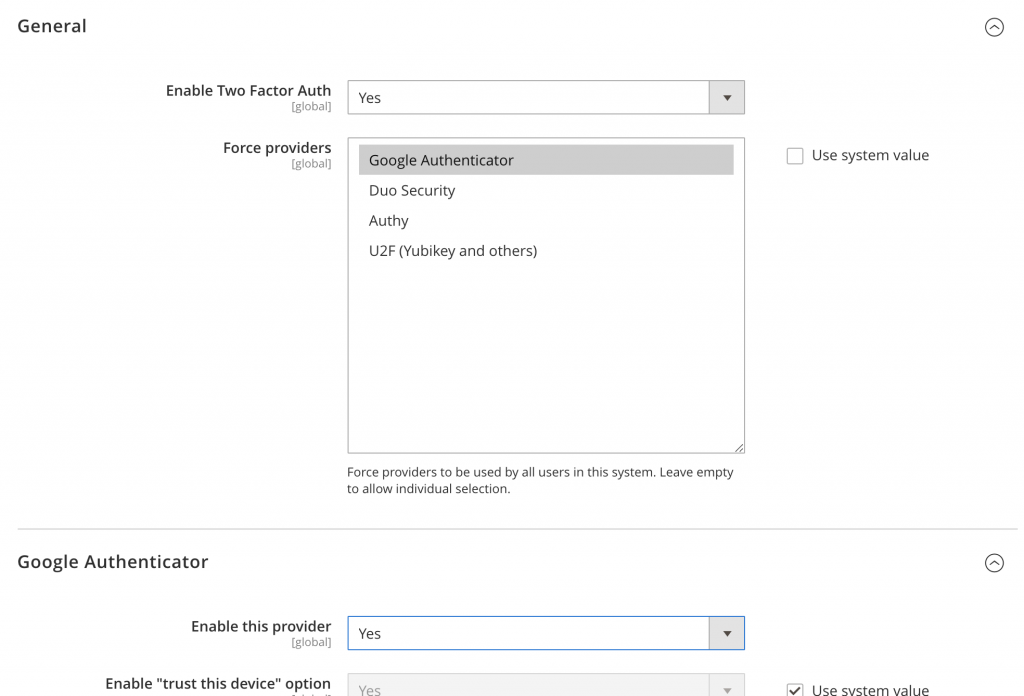 Magento 2.4 2 factor authentication