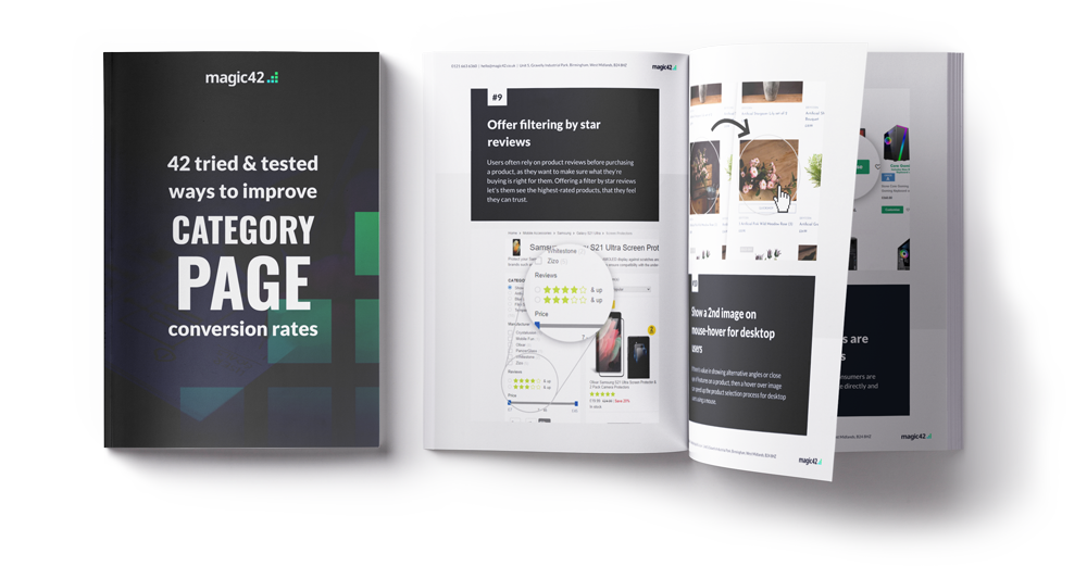 42 Tried & Tested Ways To Improve Category Page Conversion Rates PDF Booklet