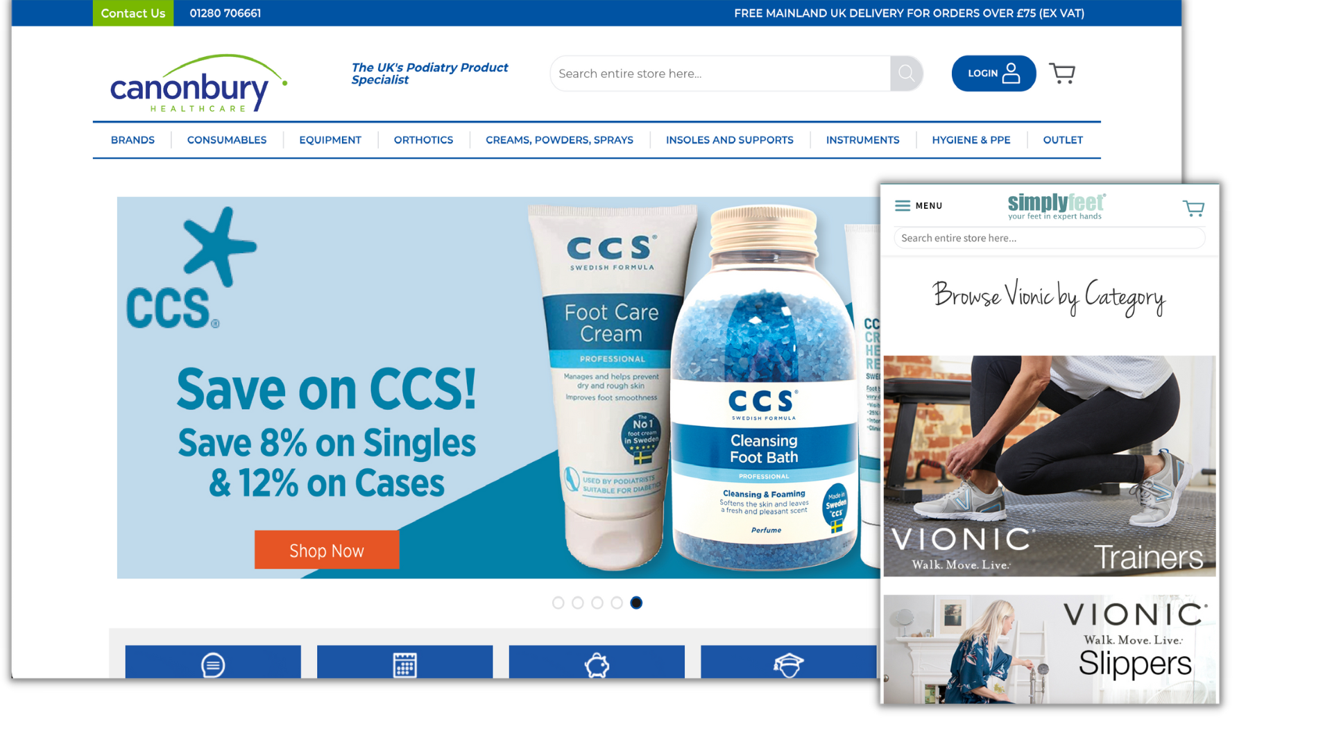 Canonbury Healthcare and Simply Feet Websites