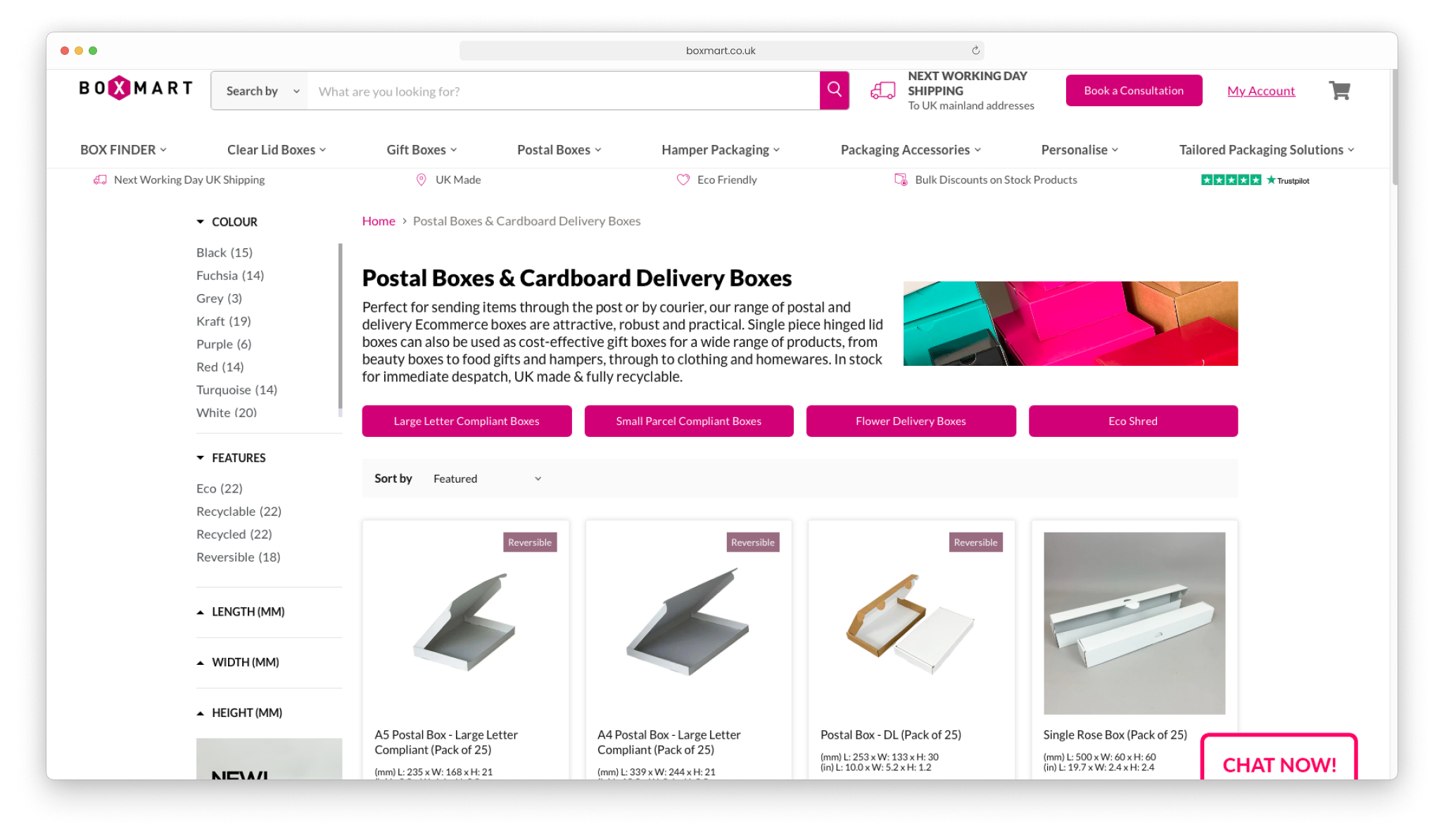 BoxMart eCommerce website as developed by magi42