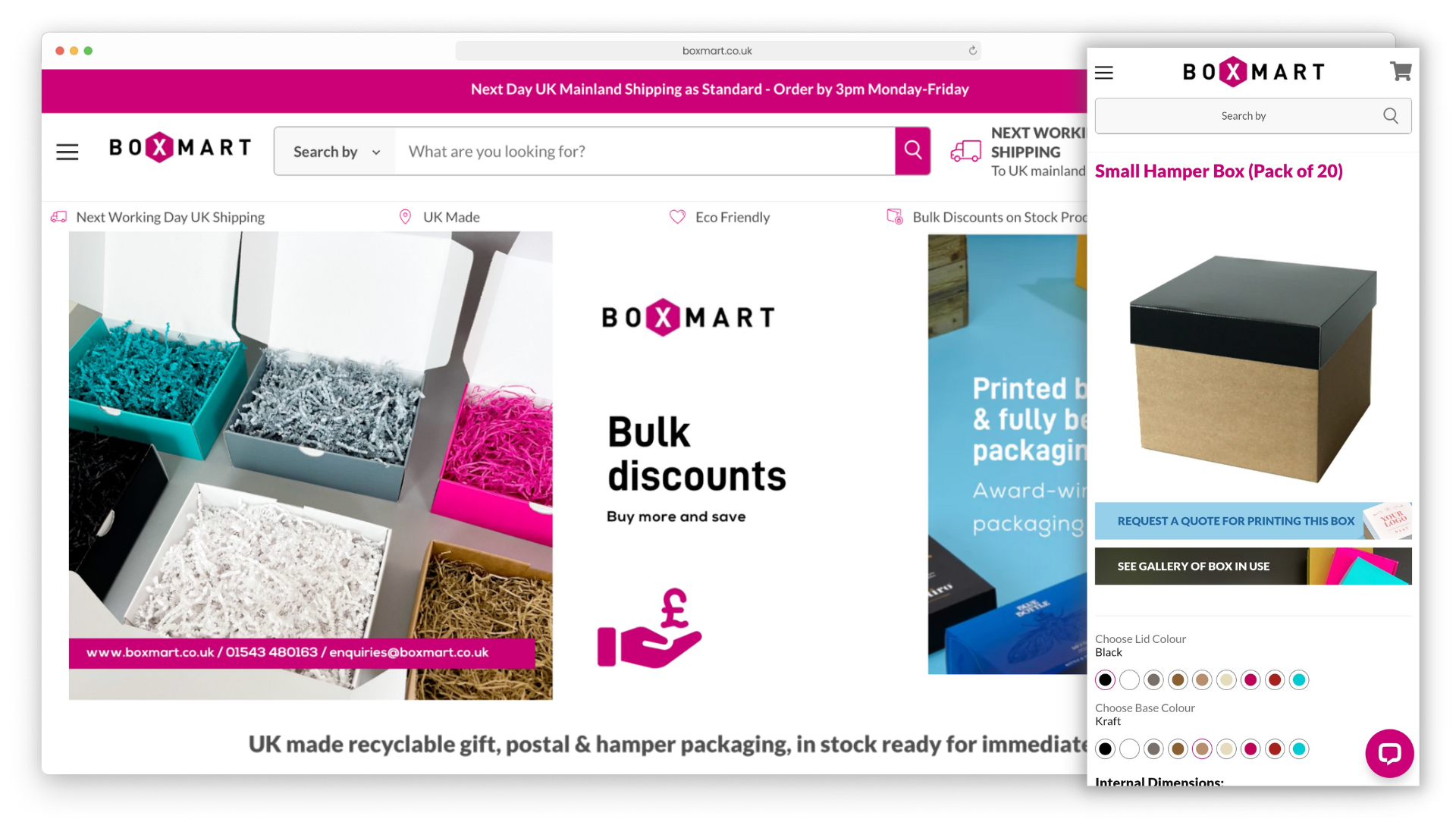BoxMart eCommerce website developed with Shopify by magic42