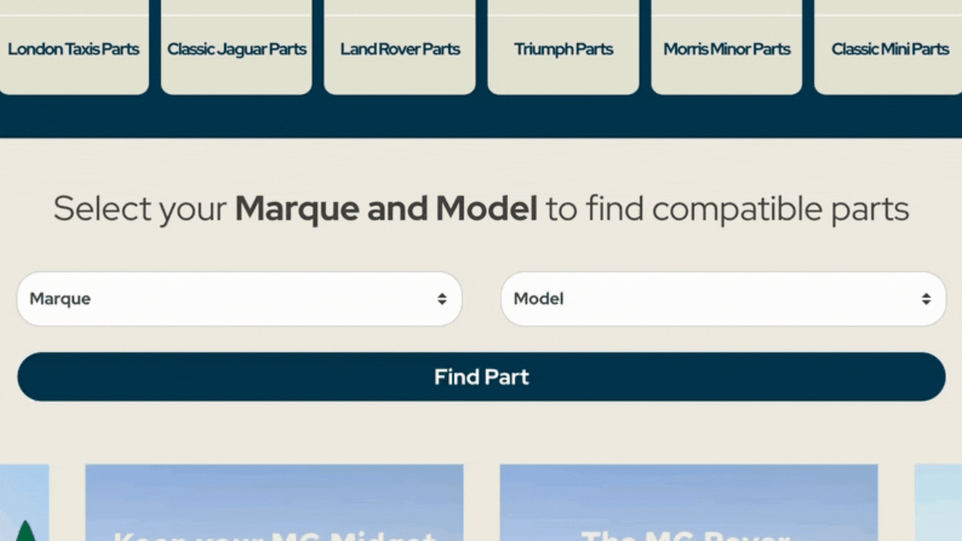 Motaclan part finder, as implemented by eCommerce agency, magic42