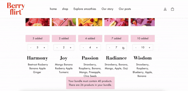 Custom bundle feature built on Shopify