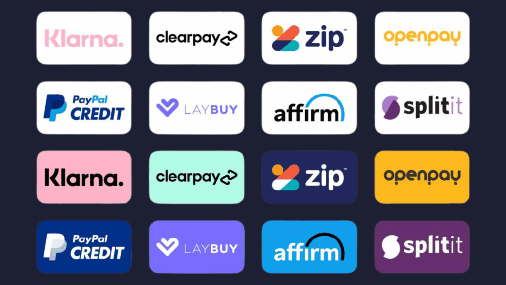 A selection of Buy Now Pay Later Schemes