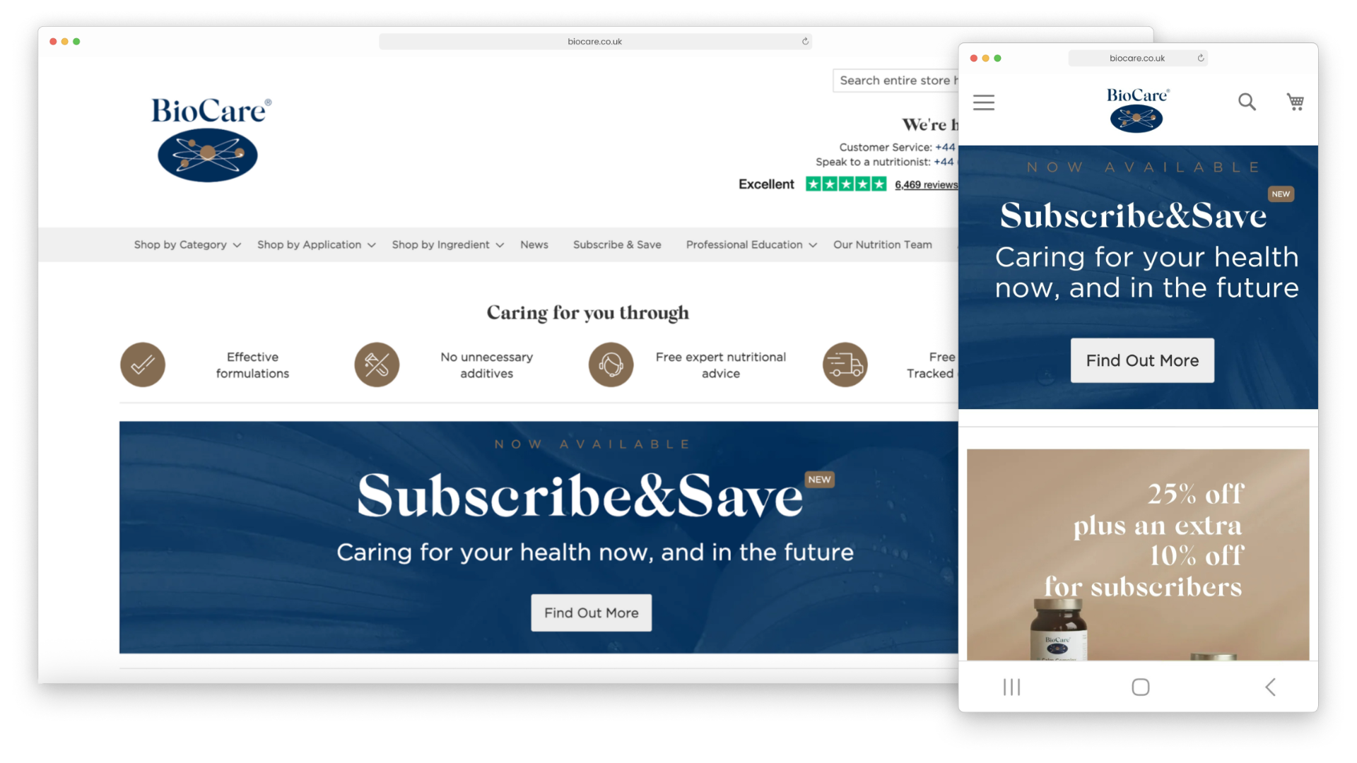 Biocare website working on Adobe Commerce Cloud